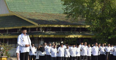   Pimpin Apel Perdana, Ini Pesan HM Wardan Untuk Seluruh OPD